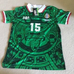 Mens Green Soccer Jersey - Number 15
